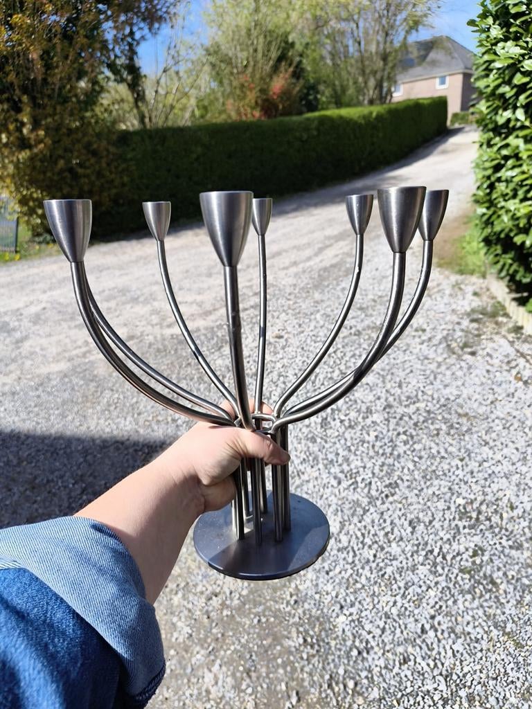 Ikea kandelaar jaren 90 design, Ophalen of Verzenden, Metaal, 25 tot 50 cm