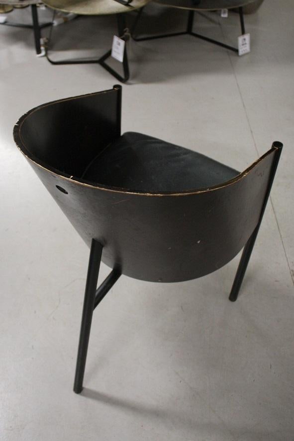 10 x eetkamerstoel Driade Costes hout leer zwart design rond, Huis en Inrichting, Ophalen, Gebruikt, Zwart, Vijf, Zes of meer stoelen