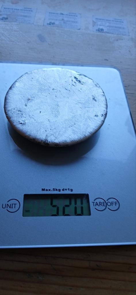 Zelf gesmolten tin 97% puur tin 1768 gram, Postzegels en Munten, Edelmetalen en Baren, Ophalen of Verzenden