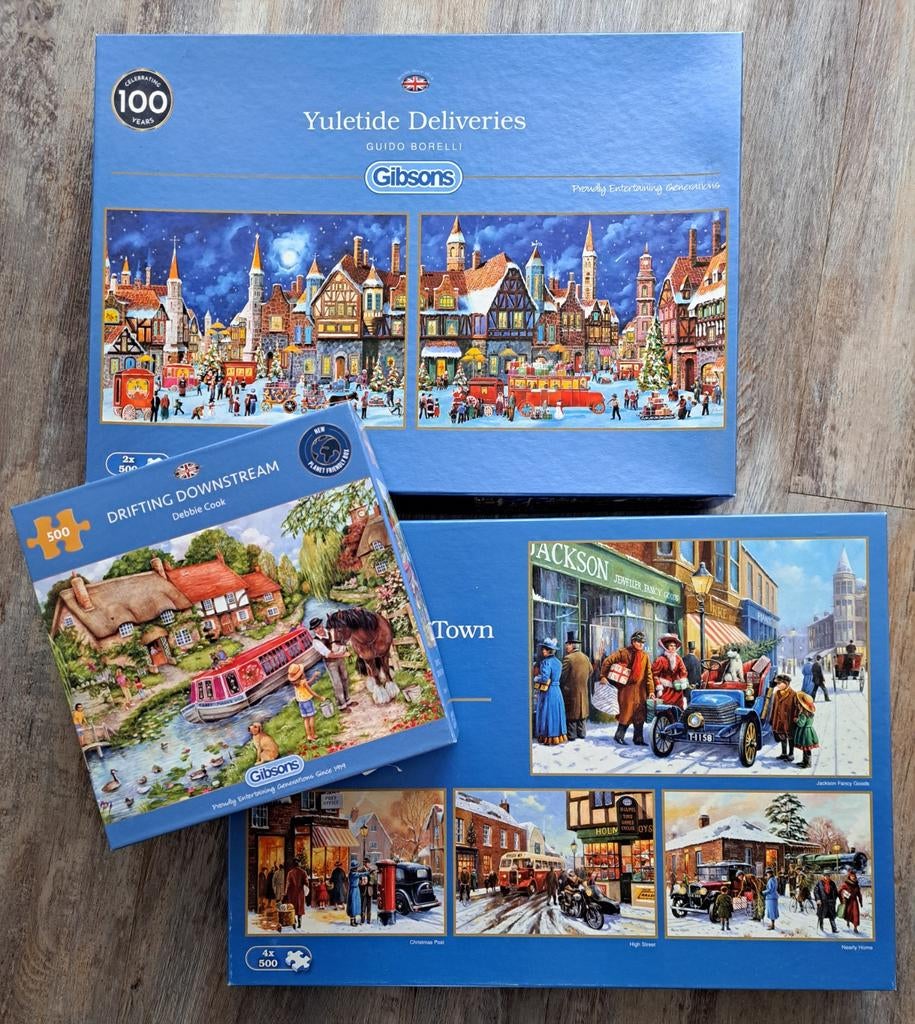 7 als nieuwe GIBSON puzzels - 500 stukjes, nu € 35, Ophalen of Verzenden, Zo goed als nieuw