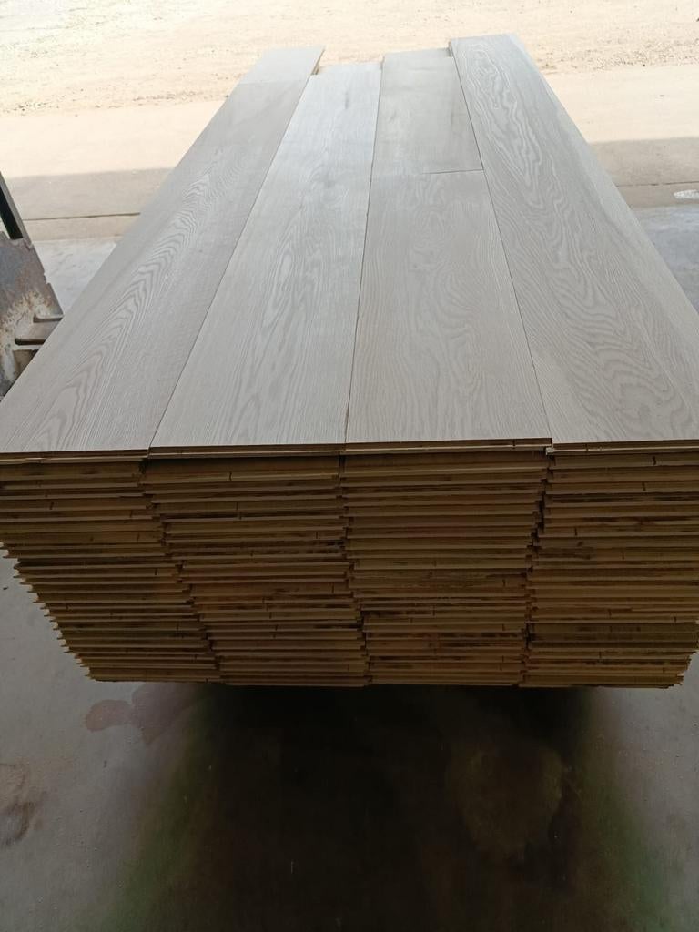 40M2 eiken toplaag lamelparket #VERNIEUWD#, Gebruikt, 10 m² of meer, 10 tot 30 cm, Hout