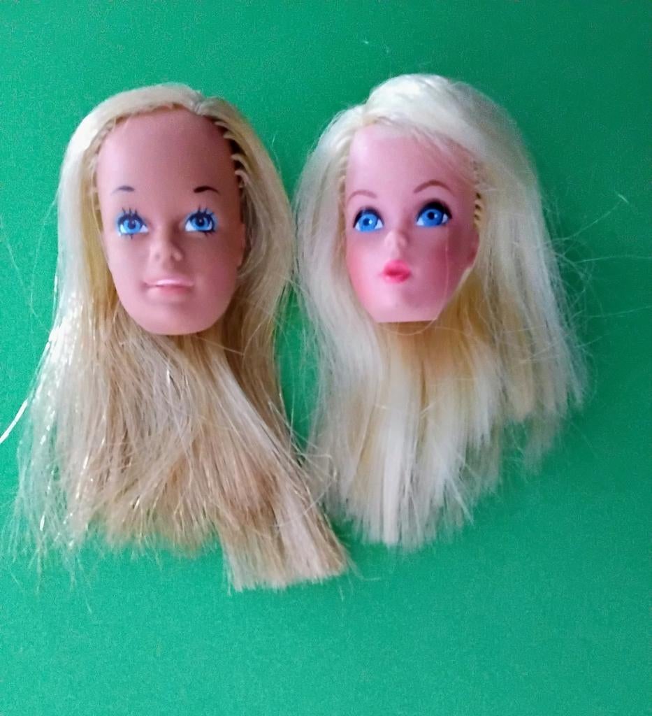 Vintage Barbie Hoofdjes#jaren'70 Mattel, Verzamelen, Poppen, Ophalen of Verzenden, Gebruikt, Pop