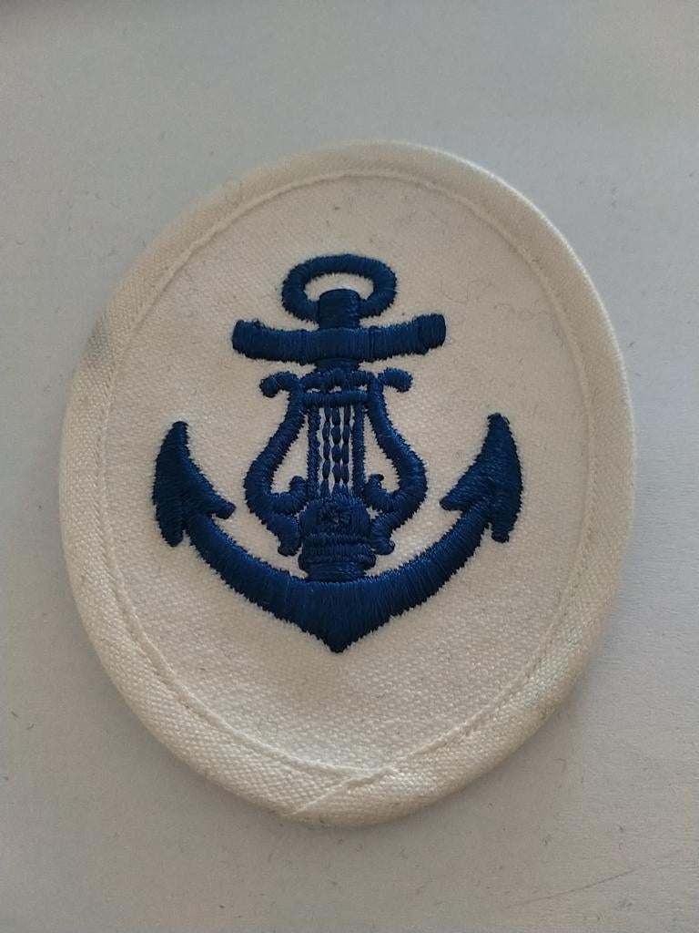 DDR Volksmarine , Military Musik dienst Patch, Verzenden, Marine, Duitsland, Embleem of Badge