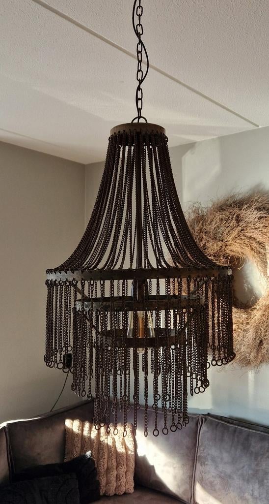 Hoffz Blossom lamp L - Industriële ketting kroonluchter 60cm, Huis en Inrichting, Lampen | Kroonluchters, Ophalen, Zo goed als nieuw