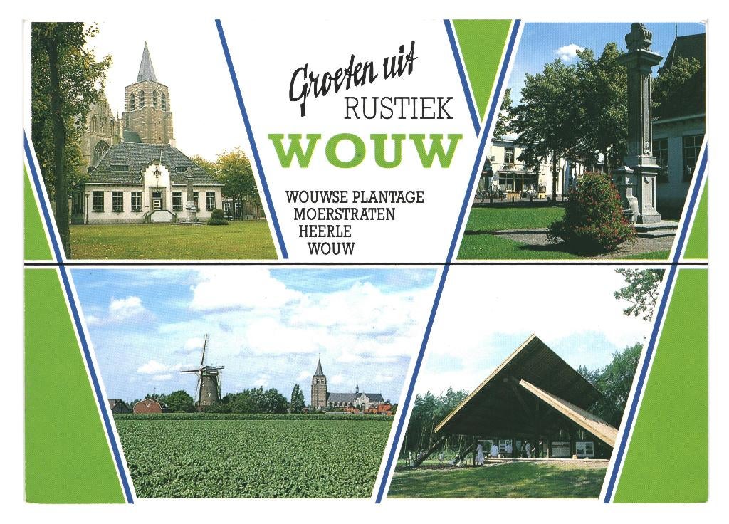 802192 Wouw Heerle Moerstraten Wouwse Plantage Onbeschreven, Ophalen of Verzenden, 1960 tot 1980, Ongelopen, Noord-Brabant