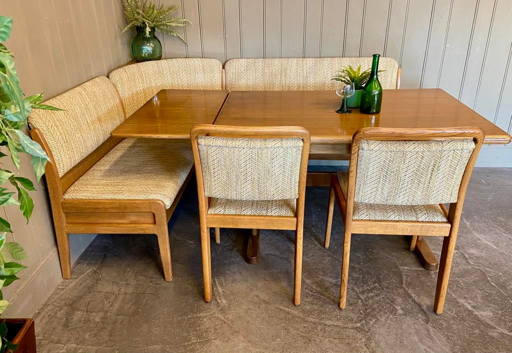 Vintage Duitse eethoek oostenrijkse zithoek klepbank eiken, Ophalen, Gebruikt, Nvt, Nvt