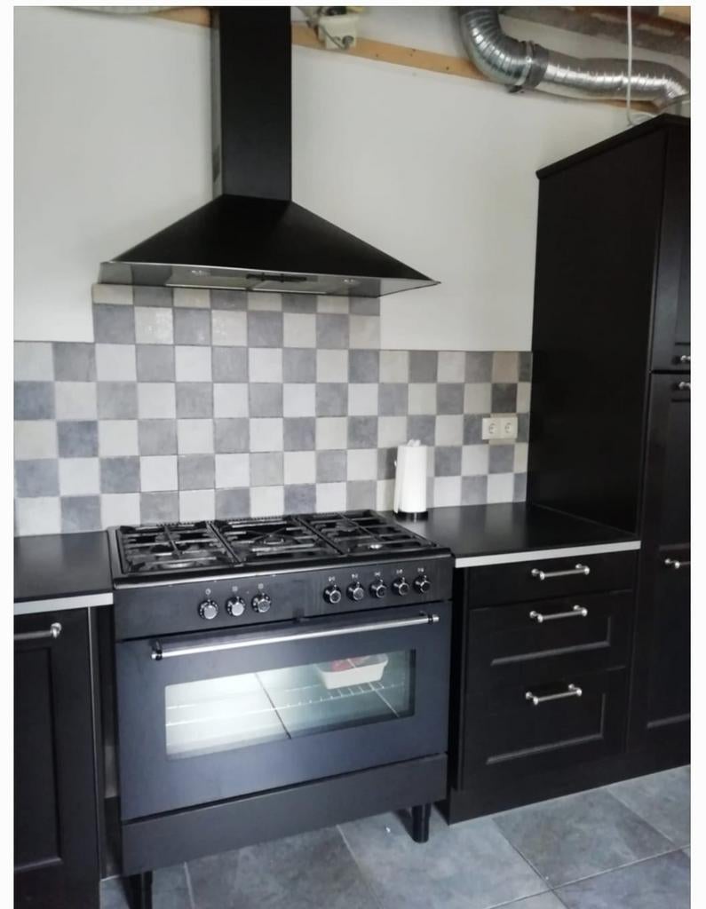 Complete keuken bieden vanaf €500,00, Ophalen, Gebruikt, Overige materialen, Zwart