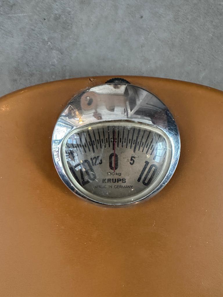 Vintage Krups Germany weegschaal, personenweegschaal, Witgoed en Apparatuur, Weegschalen, Ophalen, Gebruikt, -, 100 kg of meer