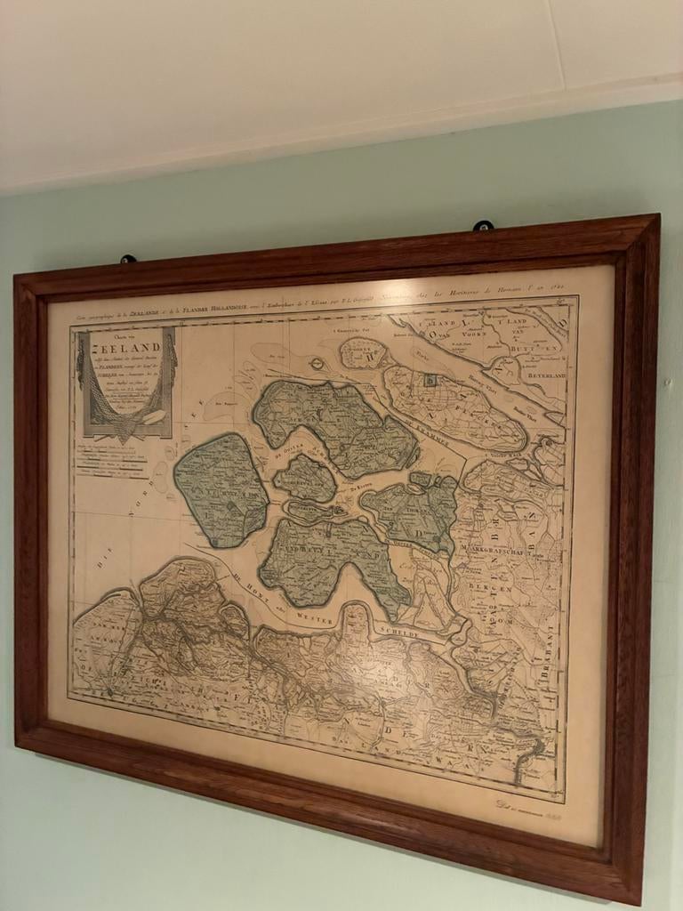 Kaart Provincie Zeeland, Ophalen of Verzenden, 1800 tot 2000, Nederland, Landkaart