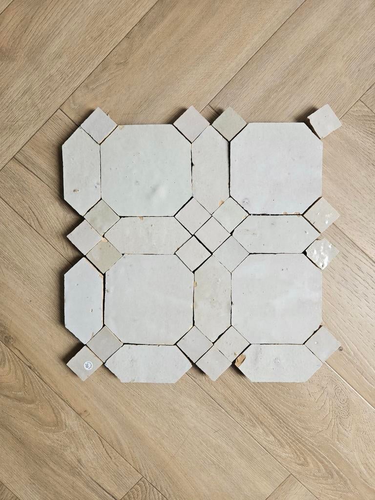 Zellige D'Art Ecru Marokkaanse Tegels, 60 cm of meer, Keramiek, Nieuw, Ophalen of Verzenden