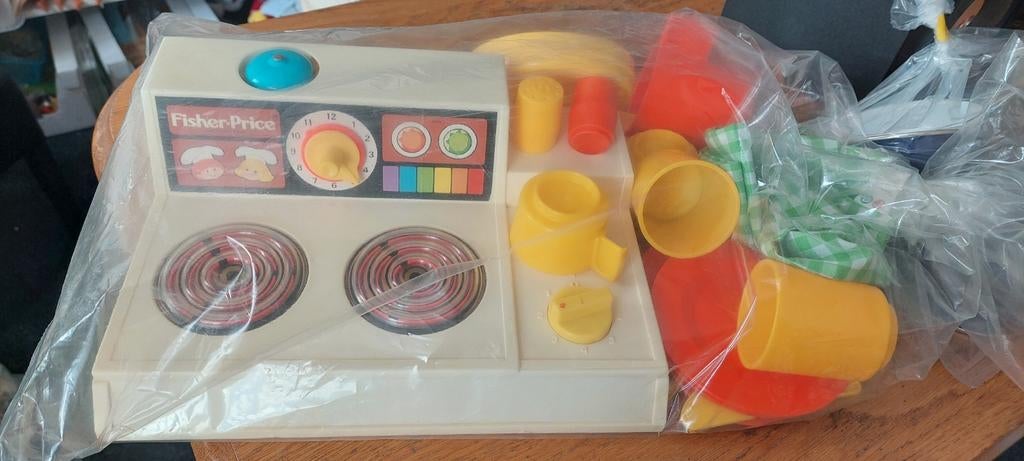 Vintage Fisher-Price Speelkeuken met Accessoires, Ophalen of Verzenden, Gebruikt, Speelset