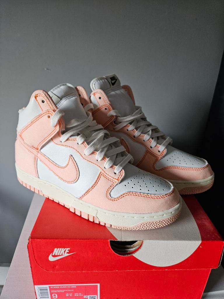 Nike Dunk High 1985 sneakers, wit met oranje, Nike, Nieuw, Oranje, Ophalen of Verzenden