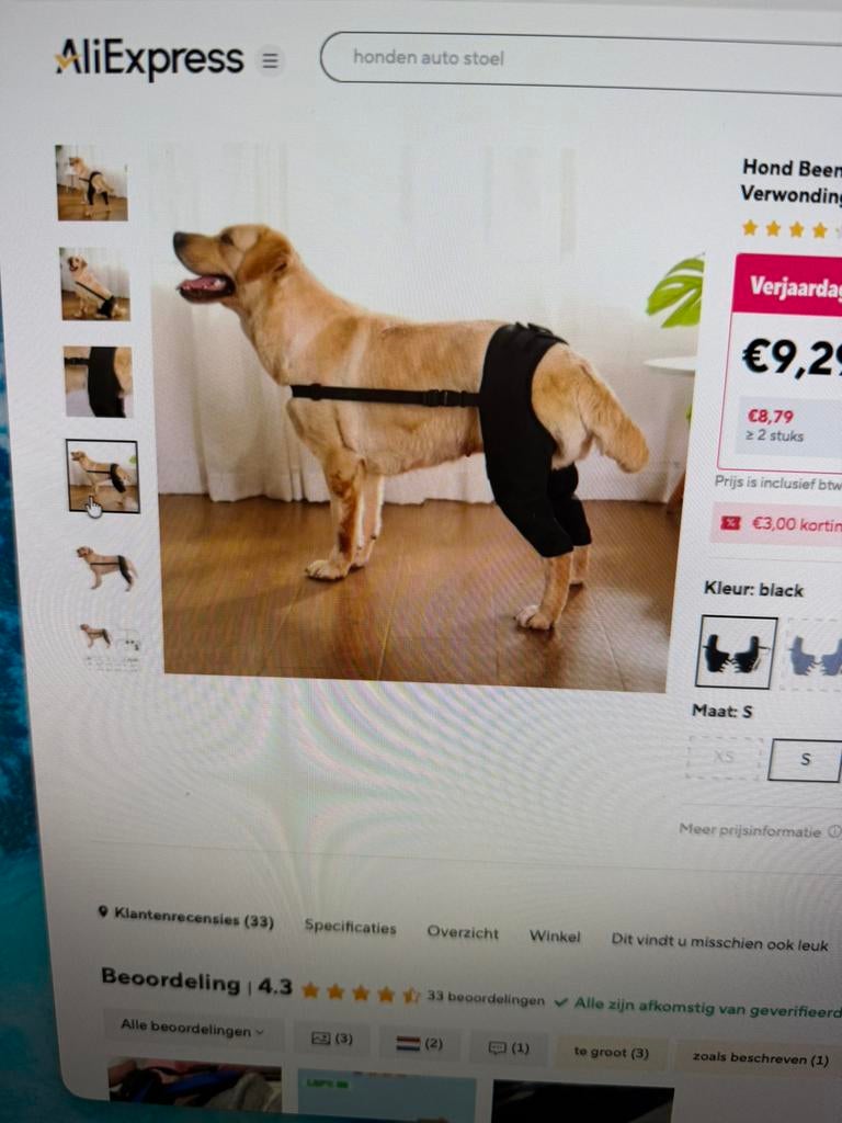Dog - post op recovery suit - anti scratch pants, Dieren en Toebehoren, Ophalen of Verzenden, Zo goed als nieuw