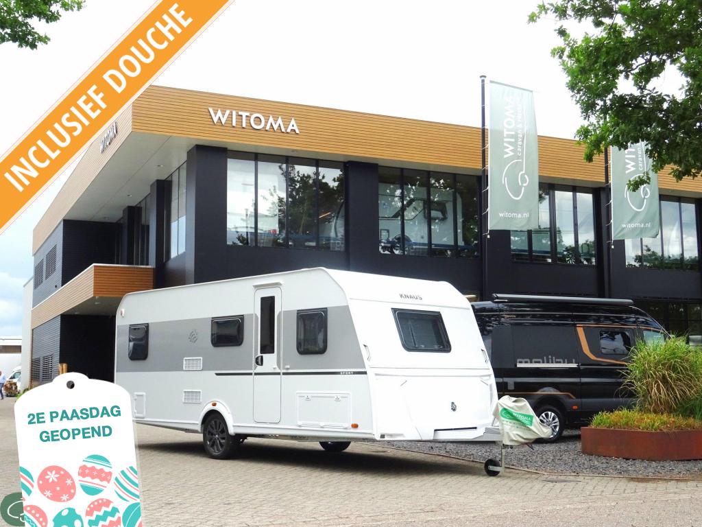 Knaus Sport 580 QS 50 jaar Witoma voordeel!, Caravans en Kamperen, Caravans, Schokbreker, Bedrijf, Meer dan 6, 6 tot 7 meter