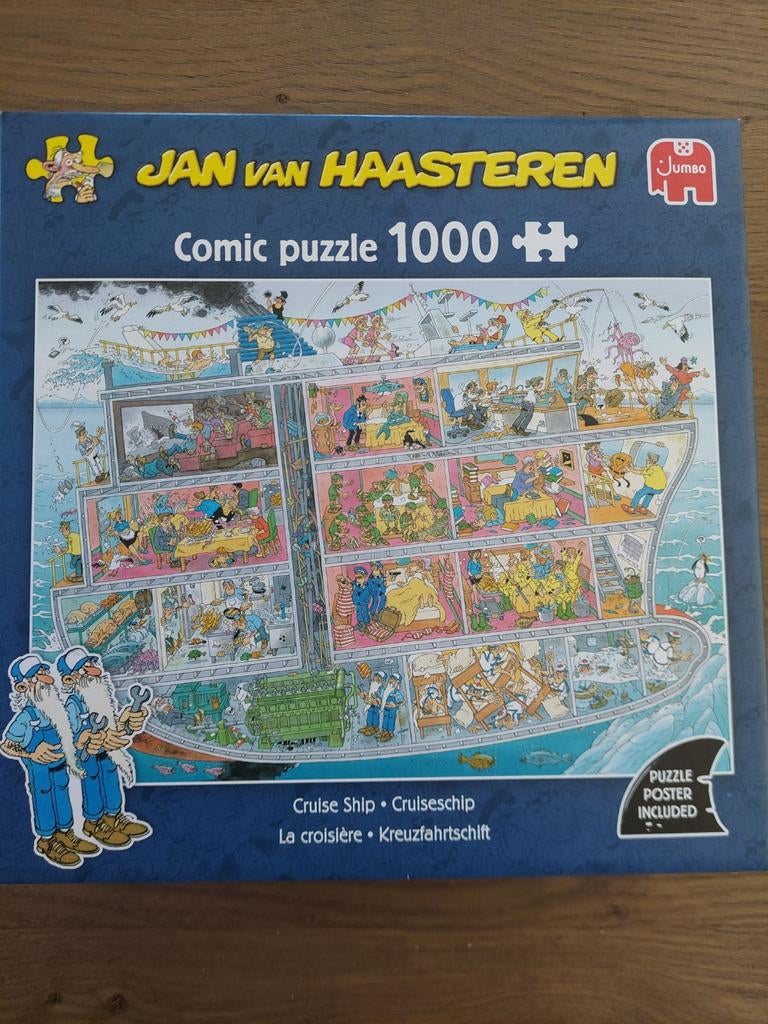 Jam van Haasteren cruise schip 1000 stukjes, Ophalen of Verzenden, 500 t/m 1500 stukjes, Zo goed als nieuw