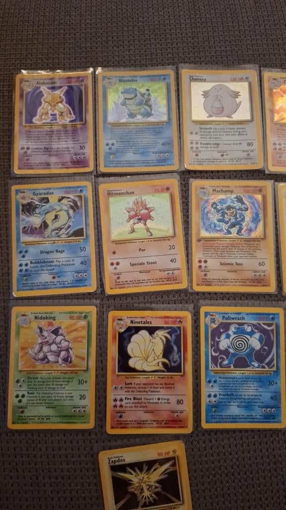 Pokemon base set Nederlands en Engels, Ophalen of Verzenden, Gebruikt, Meerdere kaarten