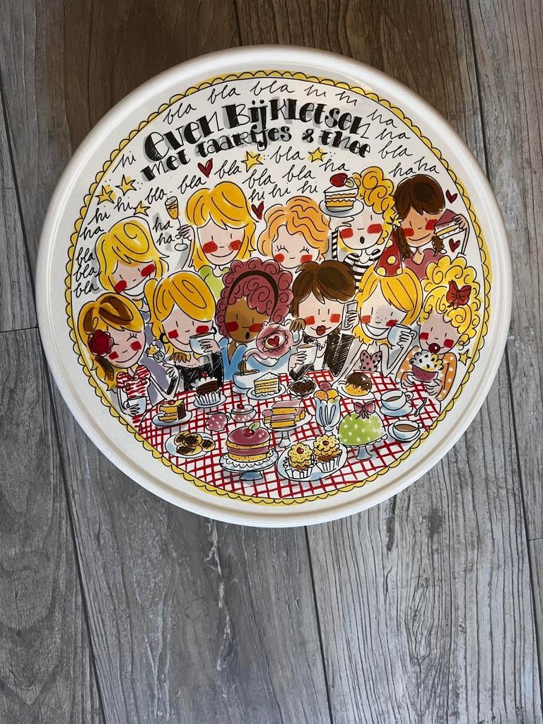 Blond Amsterdam taartplateau - Zo goed als nieuw, Overige typen, Zo goed als nieuw, Steen/keramiek, Meerkleurig