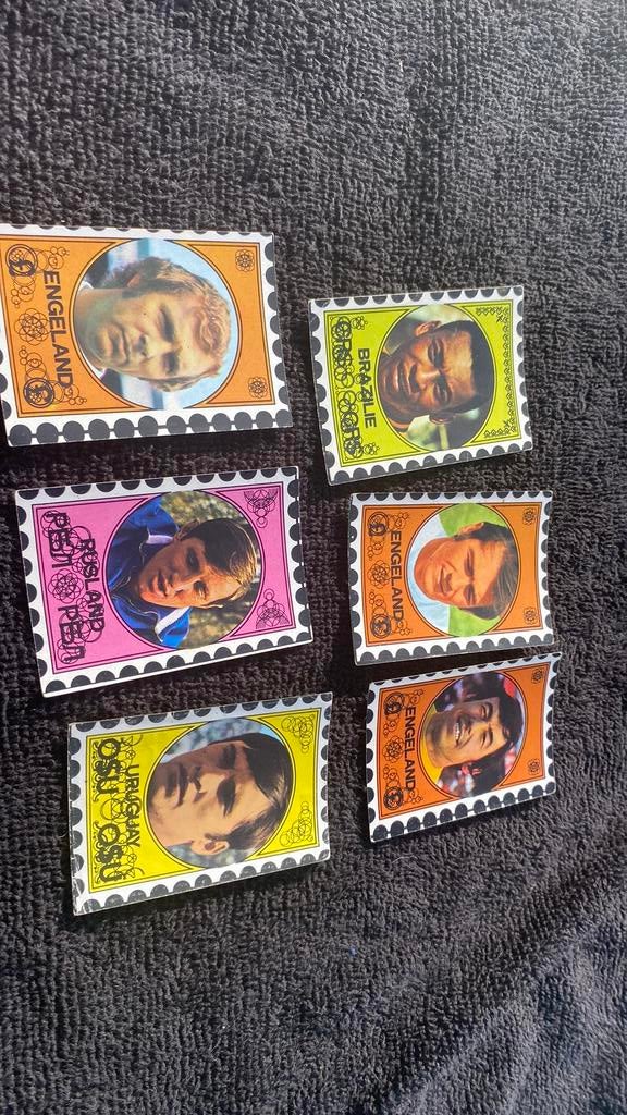 6 x panini vanderhout wereldsterren oa Pele, Ophalen of Verzenden, Plaatje