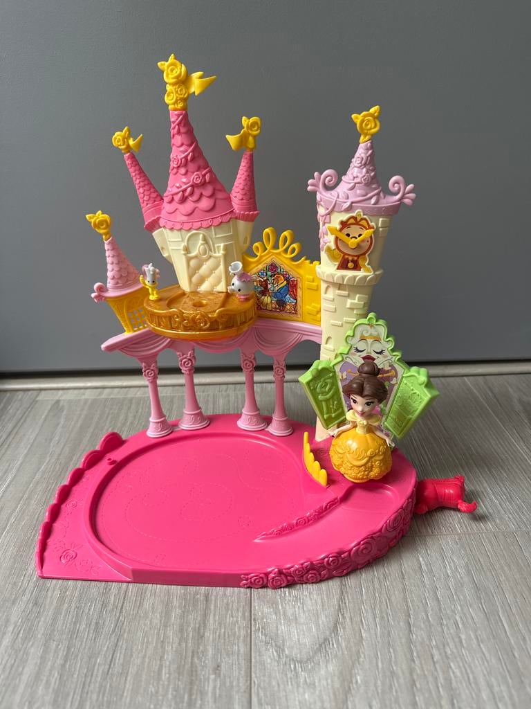 Disney Belle's Dansende Theekrans Kasteel Poppenhuis, Ophalen of Verzenden, Zo goed als nieuw, Poppenhuis