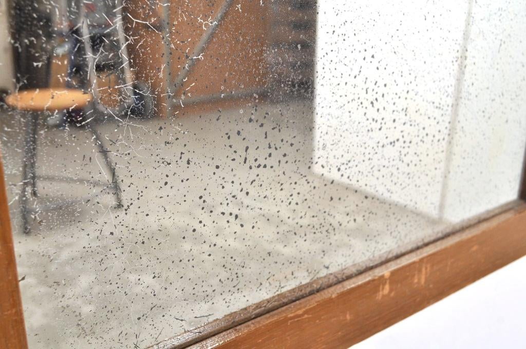 Oude mooi verweerde spiegel houten, Minder dan 50 cm, Gebruikt, Ophalen of Verzenden, Minder dan 100 cm