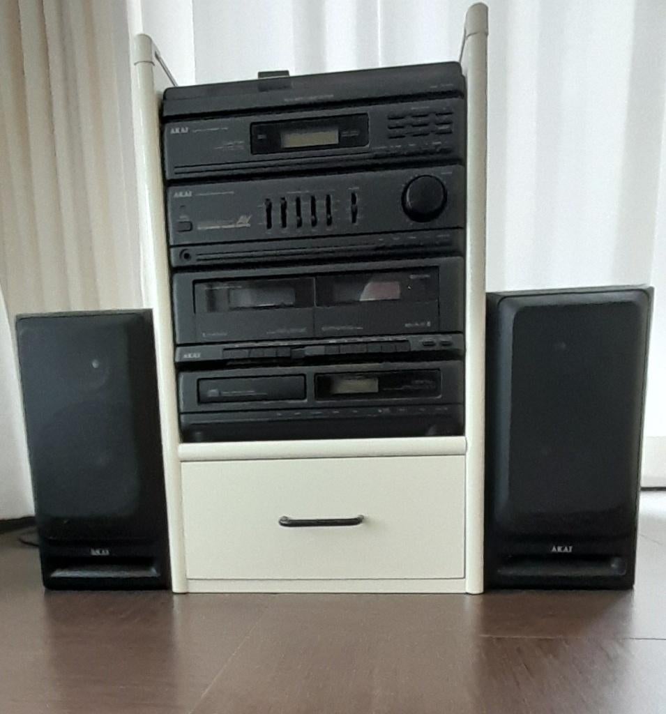 Audio installatie AKAI AC-M55 Vintage, luidsp. AKAI SW-M45, Audio, Tv en Foto, Stereo-sets, Ophalen, Gebruikt, Tuner of Radio