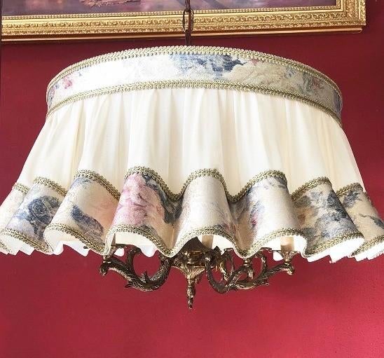 Brocante kroonluchter - hanglamp antiek koperen barok