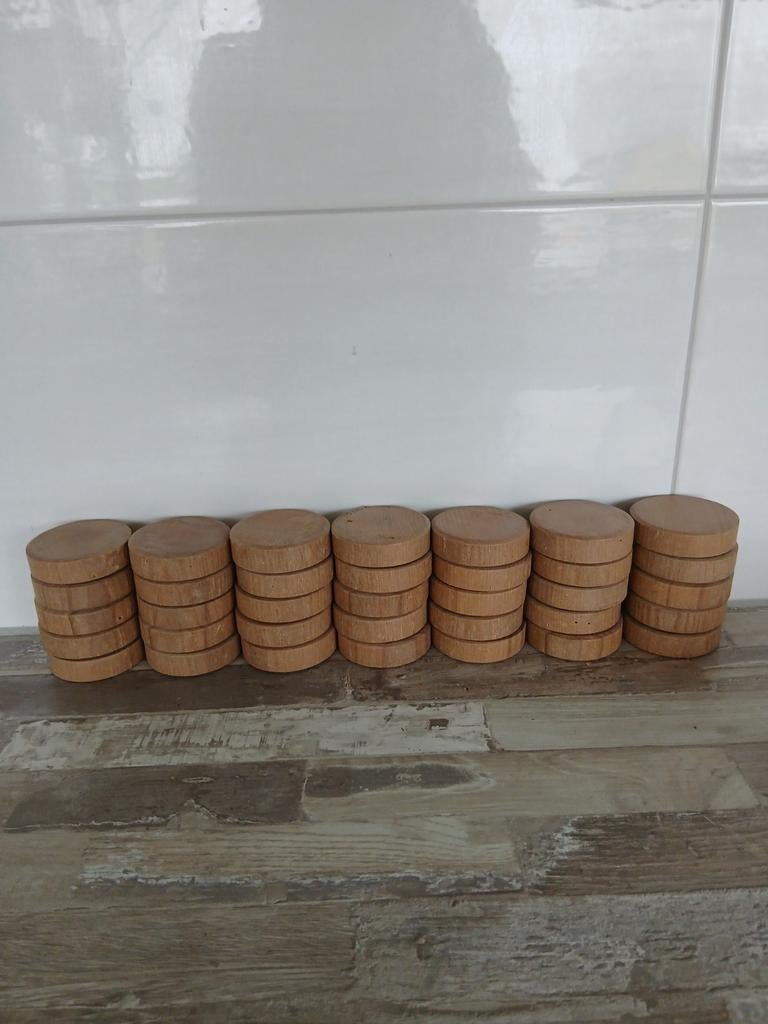 Vintage Originelen Houten Sjoelschijven, Ophalen of Verzenden, Gebruikt