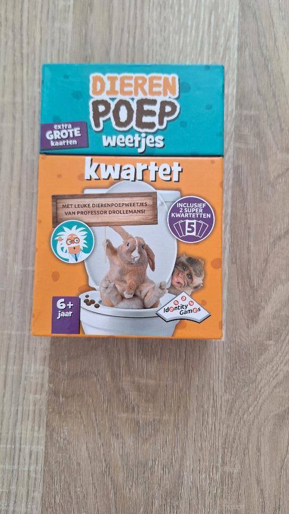 Kwartet - Dierenpoep weetjes kwartet, Ophalen of Verzenden, Zo goed als nieuw, Kwartet(ten)