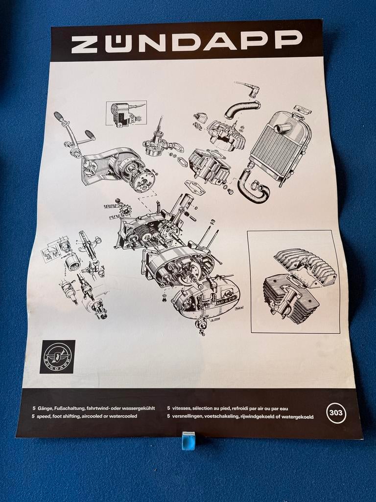 Zundapp groot formaat poster NOS, Fietsen en Brommers, Brommeronderdelen | Zundapp, Verzenden, Nieuw, Overige typen