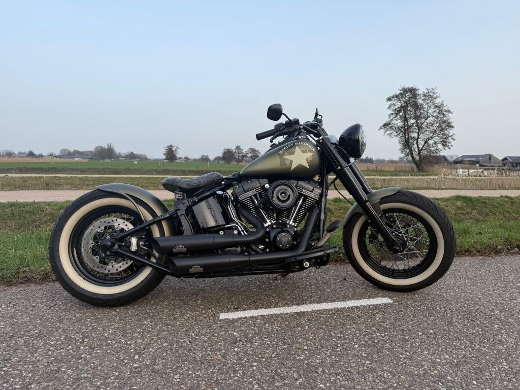 Harley Slim S FLSS 110ci Olive Green | Jekill & Hyde | 9k km, Motoren, Motoren | Harley-Davidson, 2 cilinders, Sportuitlaat, Particulier