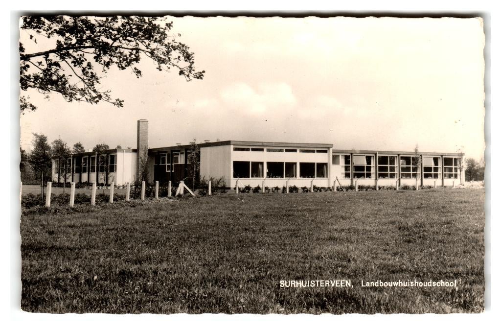 Surhuisterveen, Landbouwhuishoudschool, Verzenden, 1960 tot 1980, Gelopen, Friesland