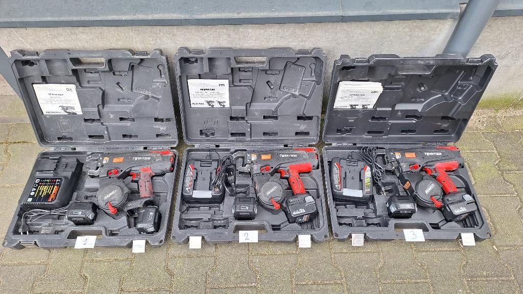 3x Max Twintier RB441T Accu Vlechtmachine vlechttang., ., Ophalen of Verzenden, Zo goed als nieuw, .