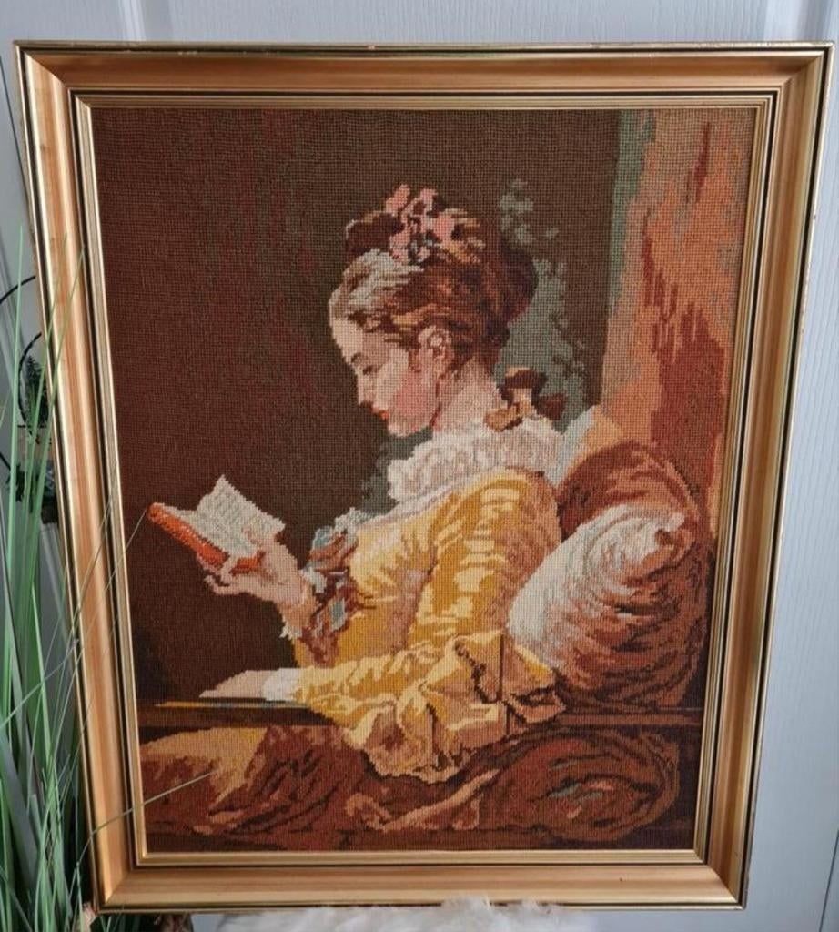 Vintage schilderij Het lezende meisje/La liseuse, Ophalen