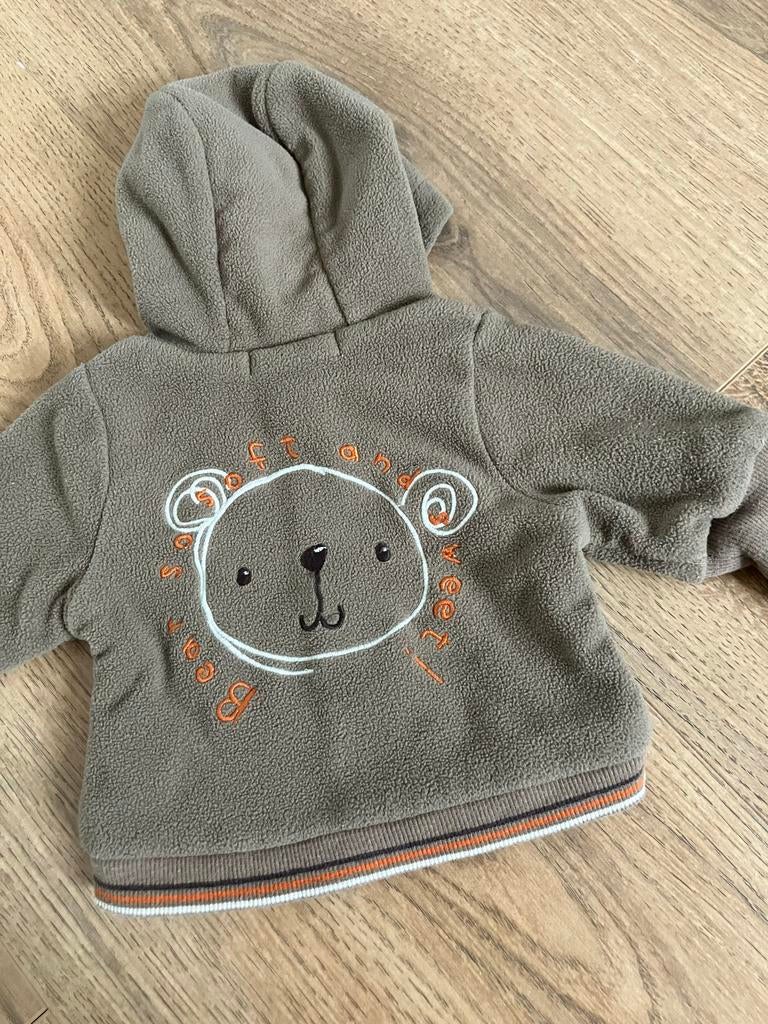 Newborn jasje maat 44 met schattige berenprint, Ophalen of Verzenden, Zo goed als nieuw, Jongetje of Meisje, Jasje