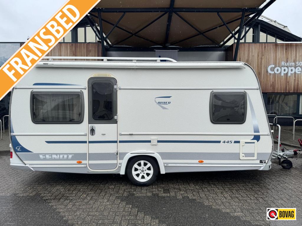 Fendt Bianco 445 TFB 2010 MOVER + VOORTENT!!!, Caravans en Kamperen, Caravans, Standaardzit, Overige typen, Bedrijf, Fendt