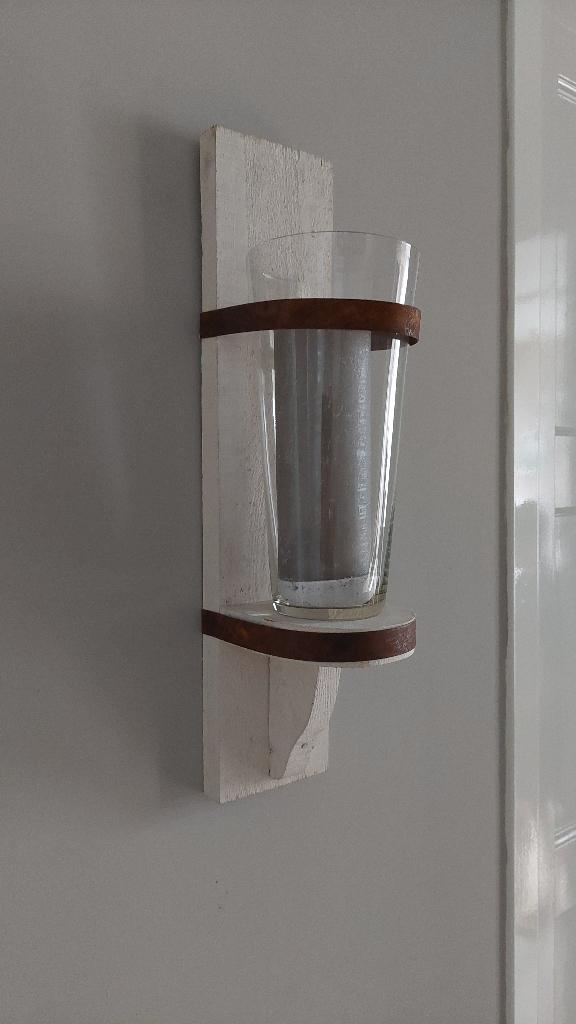 Houten Wand/windlicht, Ophalen of Verzenden, Zo goed als nieuw