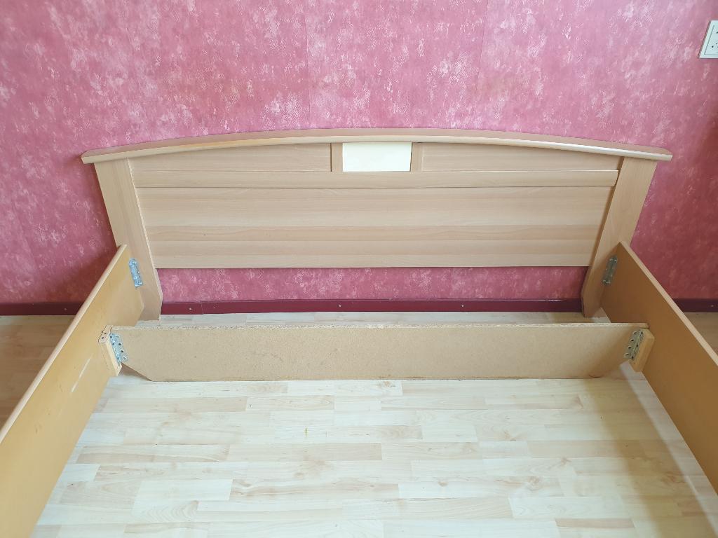Beuken bed ombouw (180 x 200 cm), Ophalen, Gebruikt, Overige kleuren, Tweepersoons