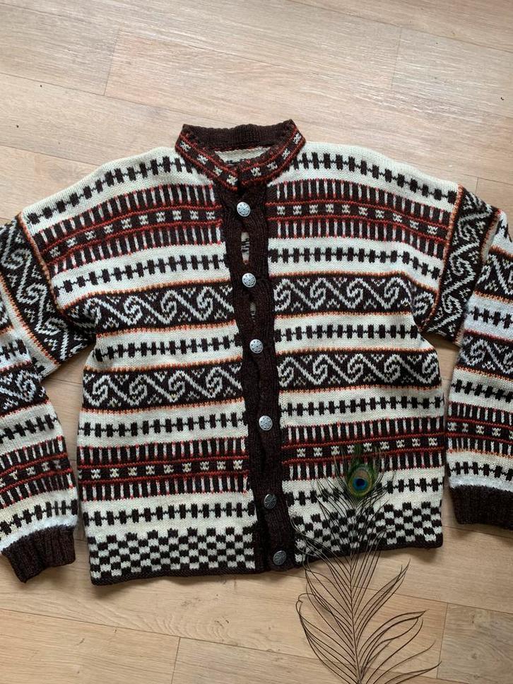 Viking wollen vest M bohemian wool cardigan, Maat 38/40 (M), -, Ophalen of Verzenden, Zo goed als nieuw