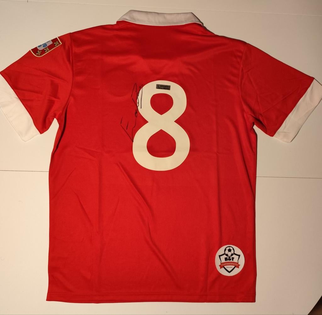 Gesigneerd Eusebio Voetbalshirt - Benfica #8, Buitenlandse clubs, Gebruikt, Shirt, Verzenden