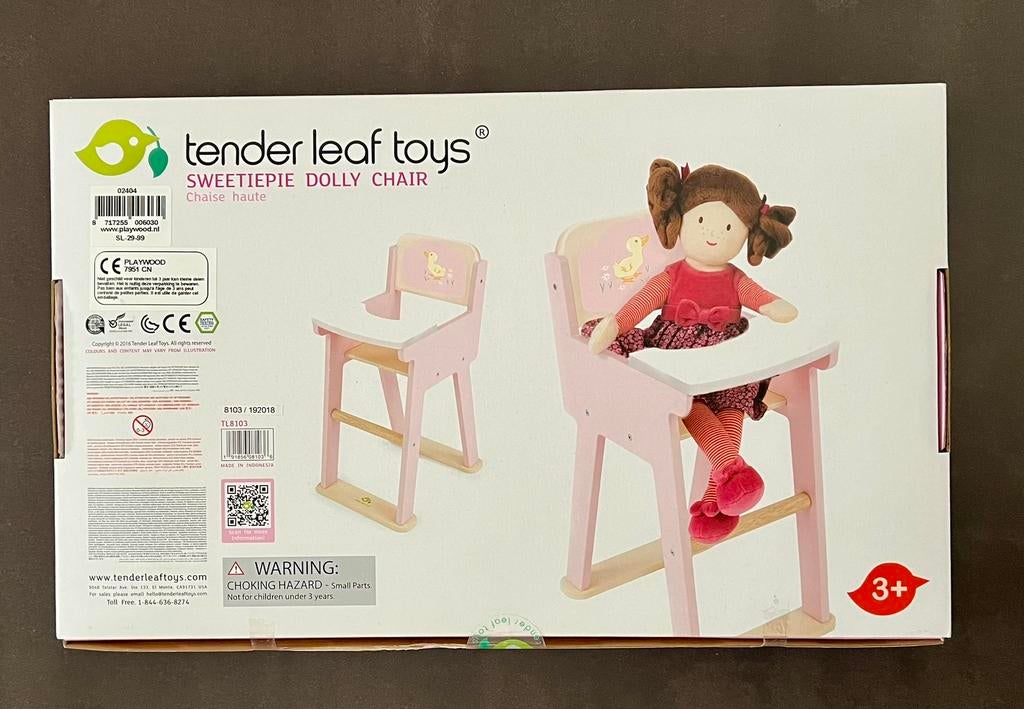 Nieuw! Kinderstoel pop Tender Leaf Toys te koop, Ophalen of Verzenden, Nieuw, Meubelstuk of Keukentje
