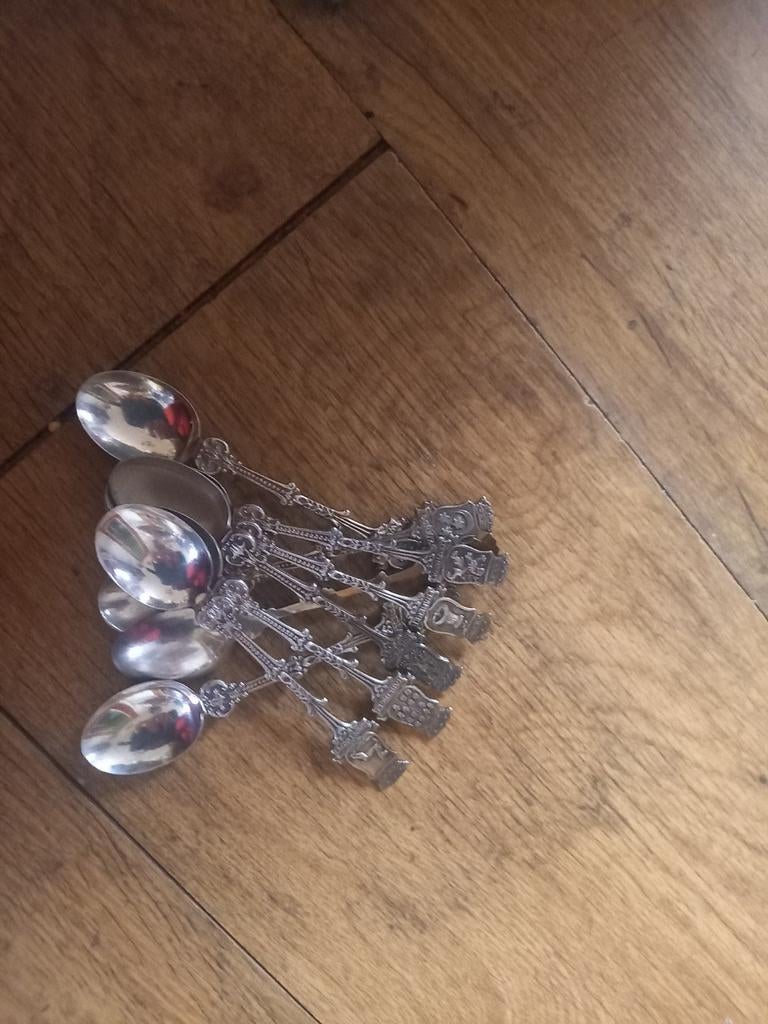 Theelepels djokjq 800 zilver getaxeerd juwelier, Antiek en Kunst, Antiek | Bestek, Ophalen of Verzenden