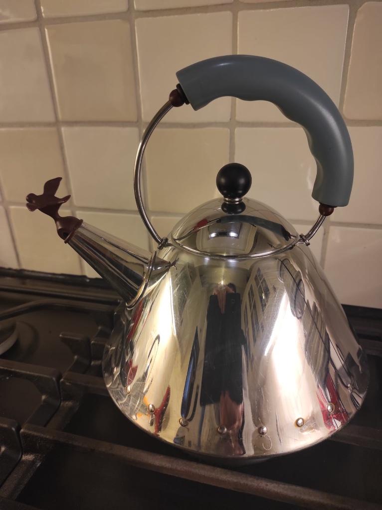 Alessi Michael Graves fluitketel blauw, Ophalen of Verzenden, Gebruikt