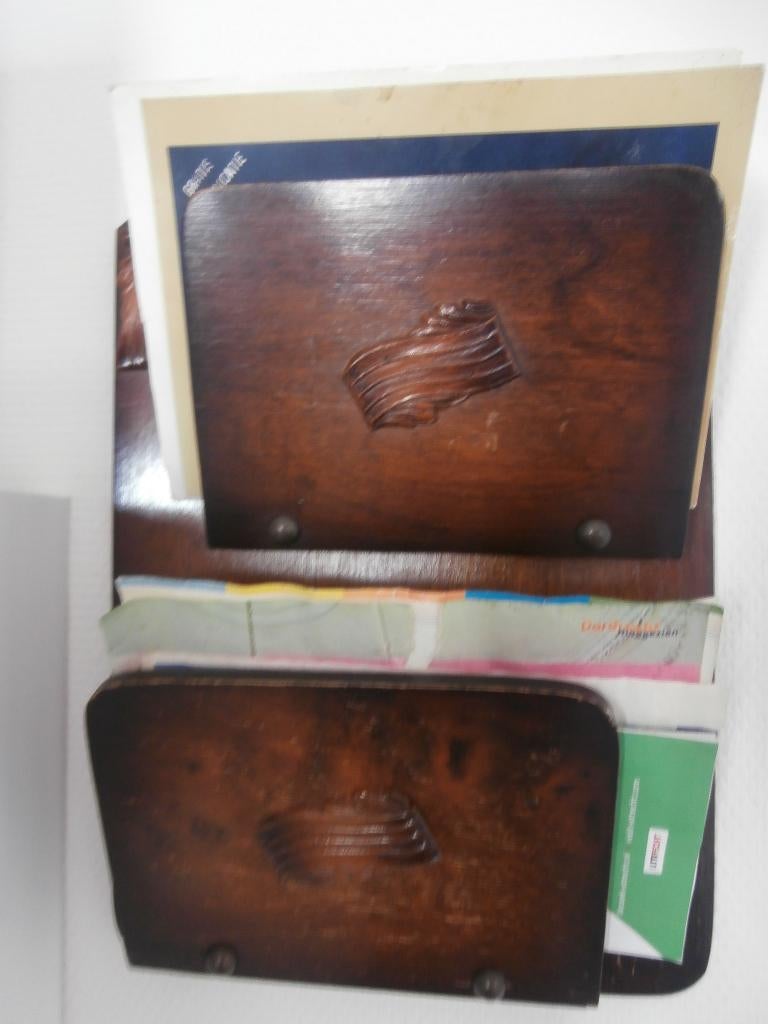 Antieke brievenhouder krantenhouder hout brief krant houder, Antiek en Kunst, Ophalen of Verzenden