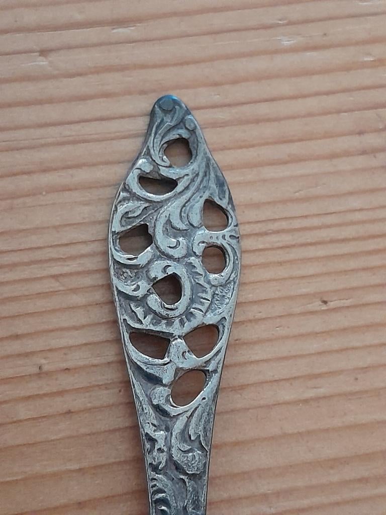 Zilver thee lepel peter Harache II  zilversmid 18e eeuw, Ophalen of Verzenden, Zilver