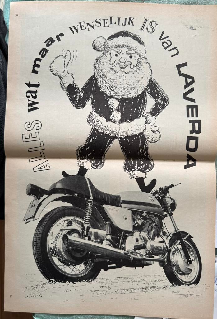 Poster 1972 Laverda 750SF, Verzenden, Zo goed als nieuw, Motoren