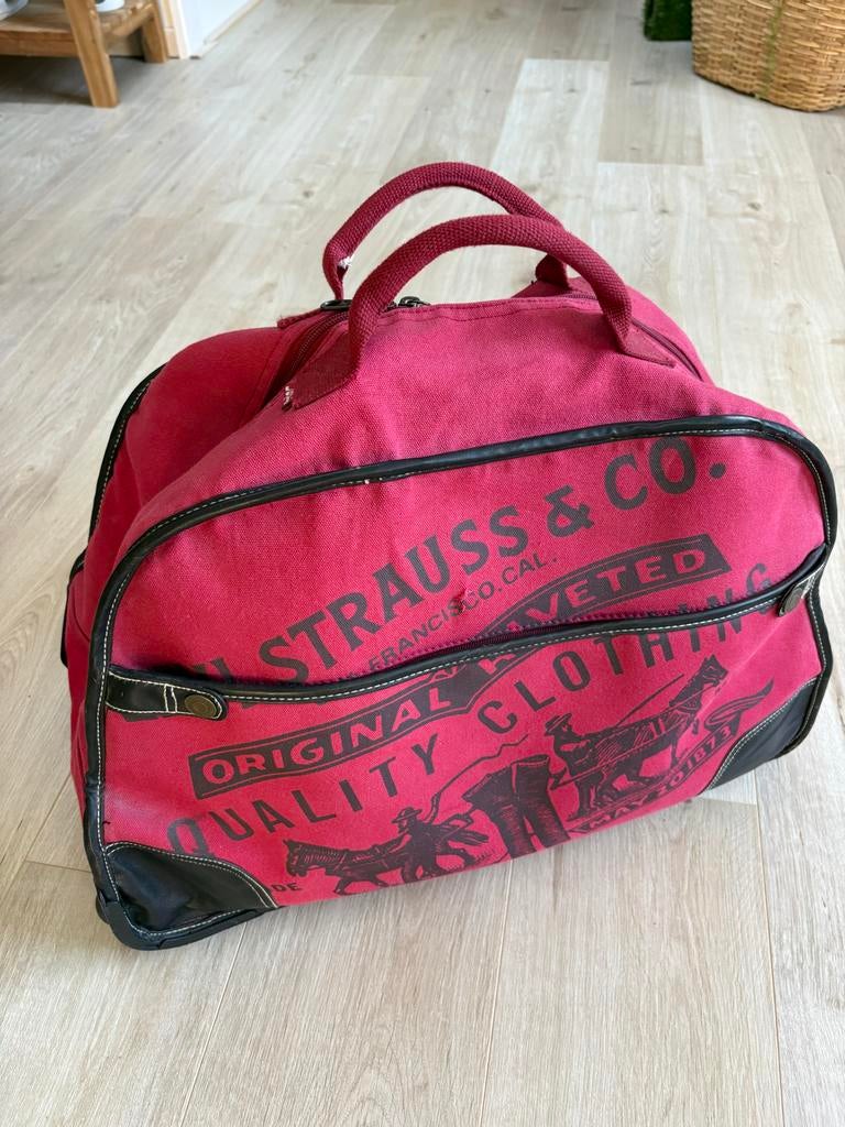 Levi's Weekendtas - Reistas - Bordeauxrood, Ophalen, 40 tot 60 cm, Gebruikt, 20 tot 30 cm