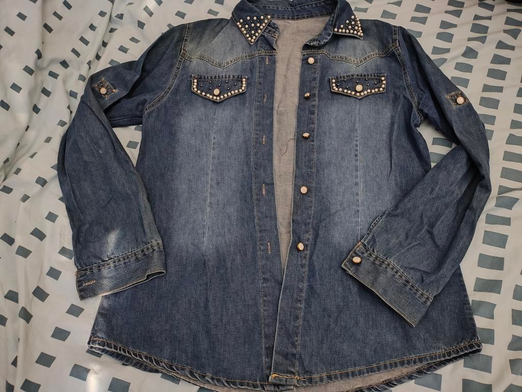 Denim shirt, Ophalen of Verzenden, Zo goed als nieuw, Blauw