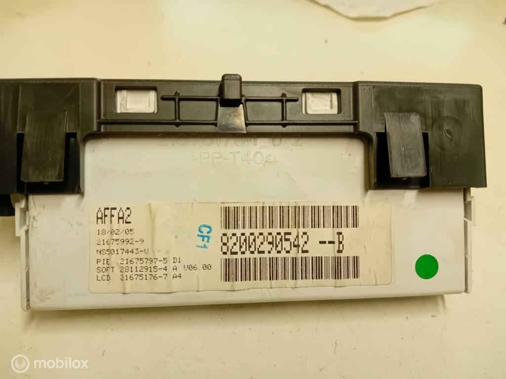 Interieurdisplay Renault Laguna 8200290542, Auto-onderdelen, Dashboard en Schakelaars, Gebruikt, Ophalen of Verzenden