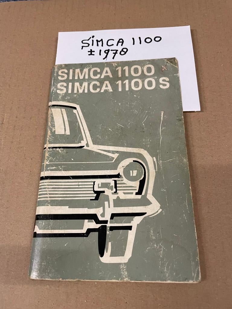 autoboek simca 1100 1974 en 1978, Ophalen of Verzenden, Gelezen, Overige merken