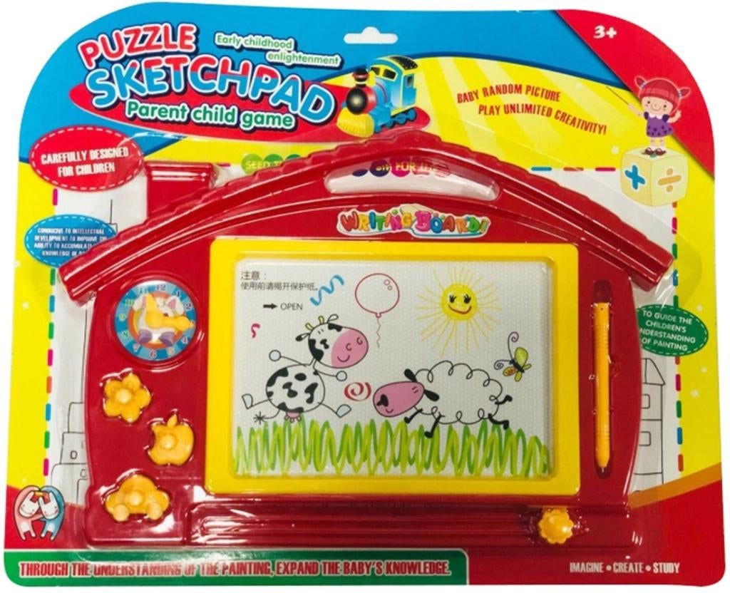 PARTIJ PUZZEL SKETCH BLOK TEKENBORD 33CM